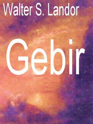 cover image of Gebir